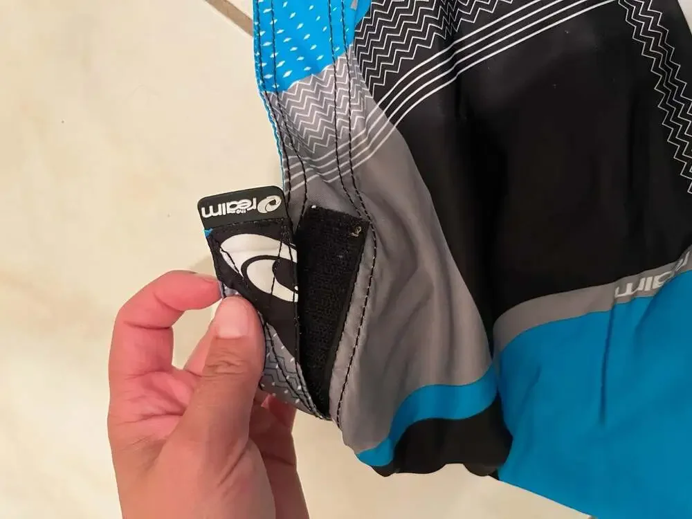 The Realm Men’s Geometric Board Shorts Swim Trunks Blue Gray Size 34